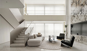 350㎡現代簡約風格，頂層復式住宅裝修設計